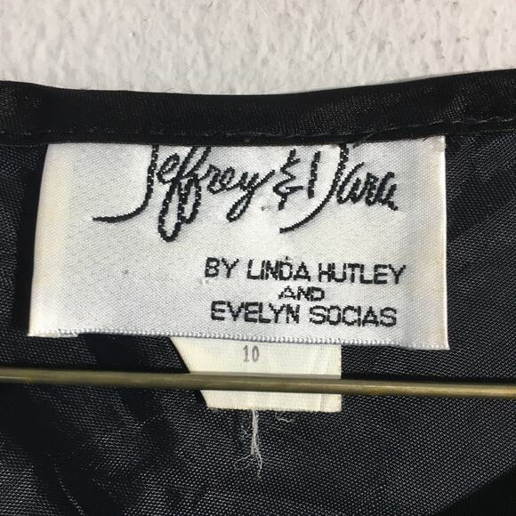 VINTAGE Women's Jeffrey and Dara Leopard Print A Line Dress Sz 10 Black and Tan - Picture 3 of 5